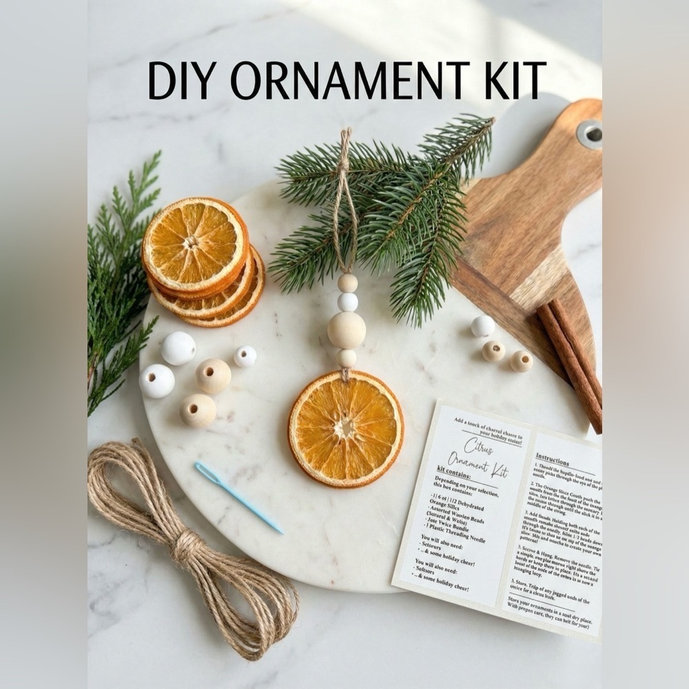 FREE Custom Label + Gift Wrap | DIY Dried Orange Ornament Kit 🍊 | 6 Count Set - Picture 4 of 16